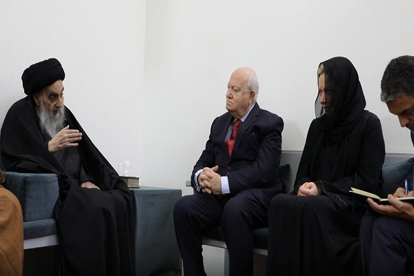 Ayatollah Sistani, UN delegation meet in Najaf