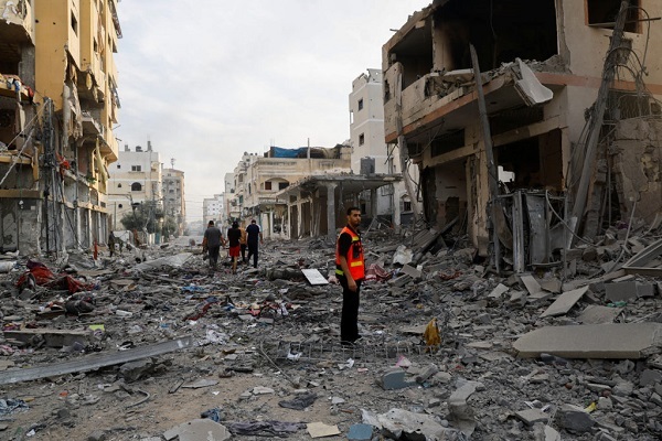 Destruction resulting from Israeli attacks on Gaza