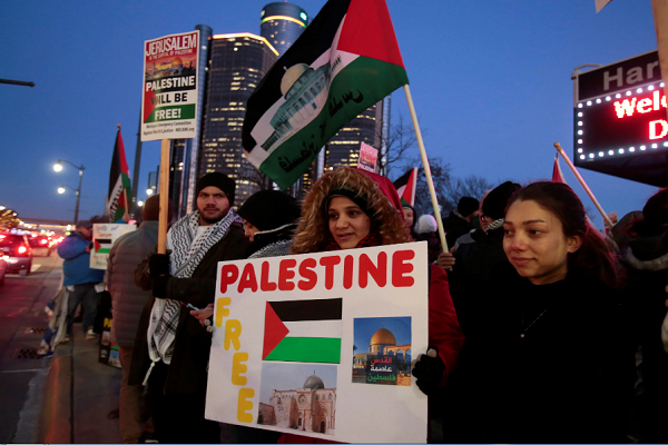 Rally in support of Palestine in US