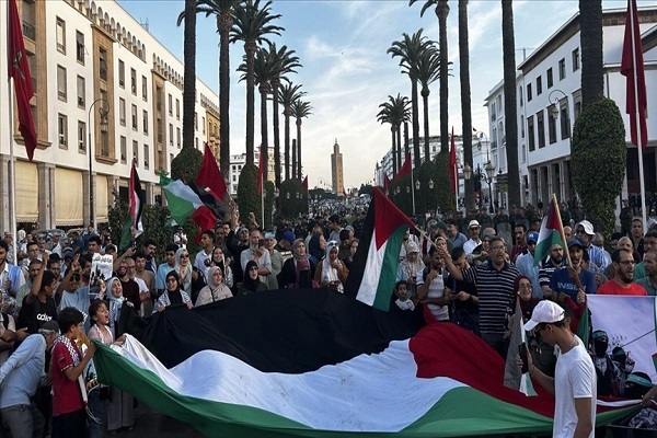 Rally Held in Rabat in Support of Palestine, Against Normalization