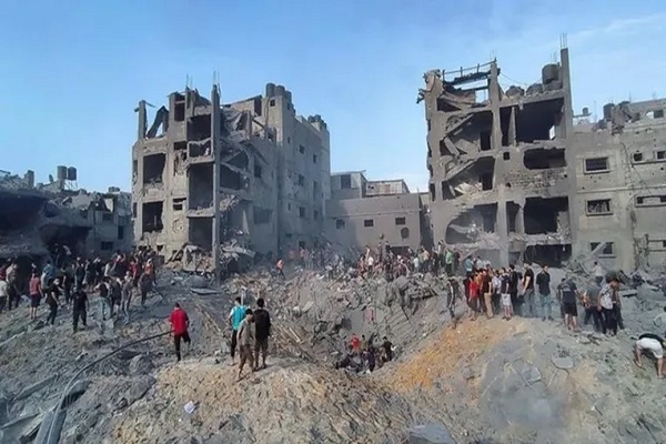Destruction resulting from Israeli attacks on Gaza
