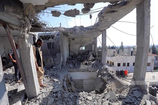 Mosque destroyed in Israeli attacks on Gaza