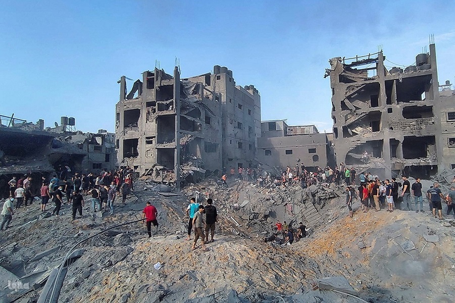 Destruction resulting from Israeli attacks on Gaza