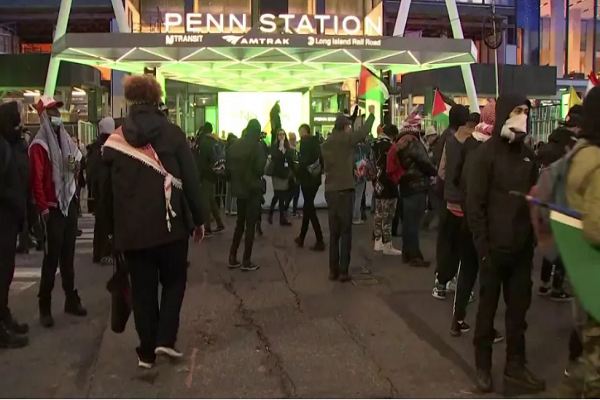 A rally held in New York in support of ceasefire in Gaza