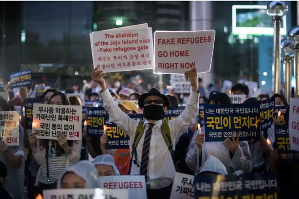 Anti-immigrant rally in South Korea
