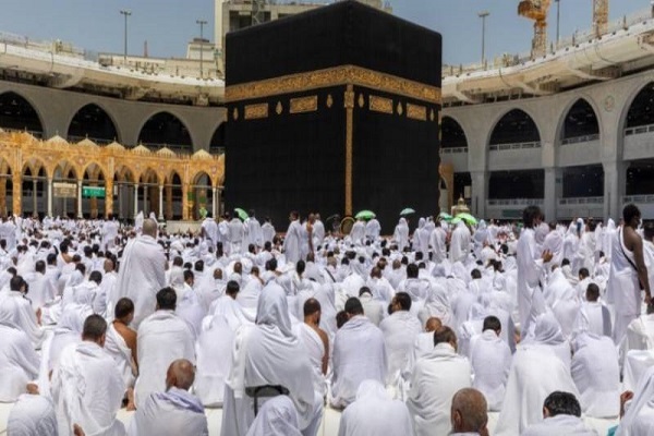 Pilgrims at Mecca Grand Mosque