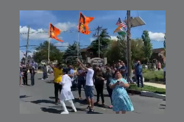 Hindu nationalists raise controversial flag during parade in US