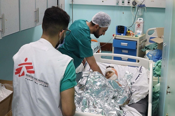Doctors in a Gaza hospital