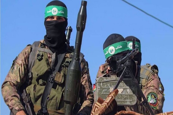 Fighters of al-Qassam Brigades, the military wing of Hamas