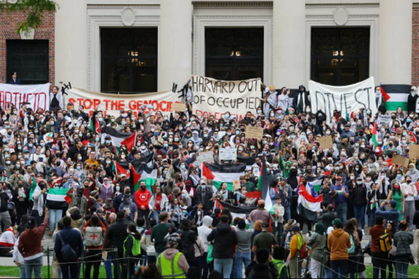 Pro-Palestine rally at Harvard