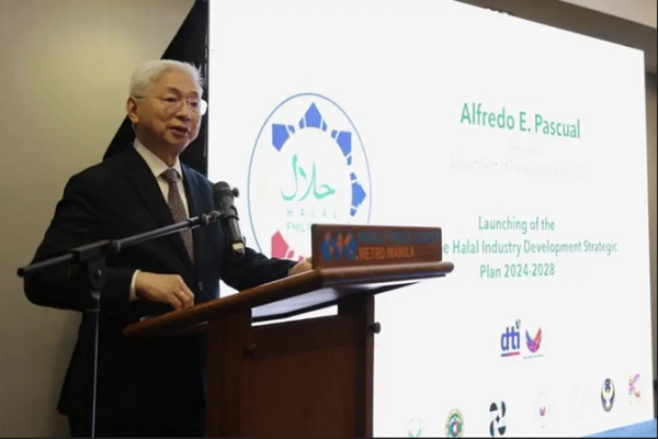 Alfredo Pascual, secretary of the Department of Trade and Industry, speaks during the launch of the Philippines' Halal Industry Development Strategic Plan in Manila