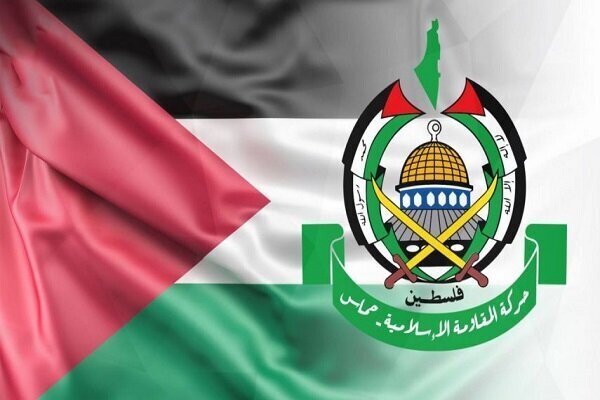 Flags of Palestine and Hamas resistance movement