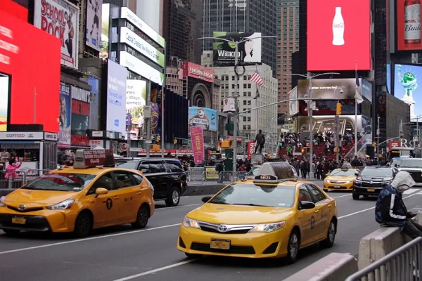 Uber taxis in New York