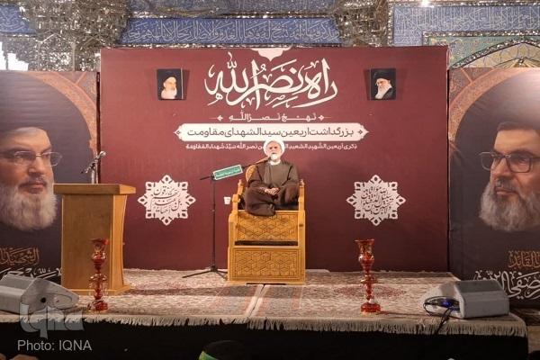 Ceremony held at the holy shrine of Imam Reza (AS) in Mashhad, northeast Iran, on November 10, 2024, to commemorate former Hezbollah leader Sayed Hassan Nasrallah.