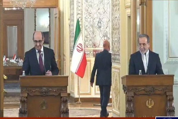 Iranian Foreign Minister Abbas Araghchi and his Syrian counterpart Bassam al-Sabbagh attended a joint press conference in Tehran on Tuesday, November 19, 2024.