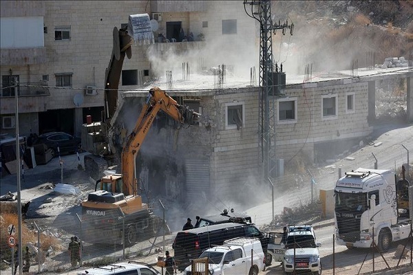 Israeli authorities demolished a mosque in the town of Jabal al-Mukaber in occupied East Jerusalem al-Quds on November 19, 2024.
