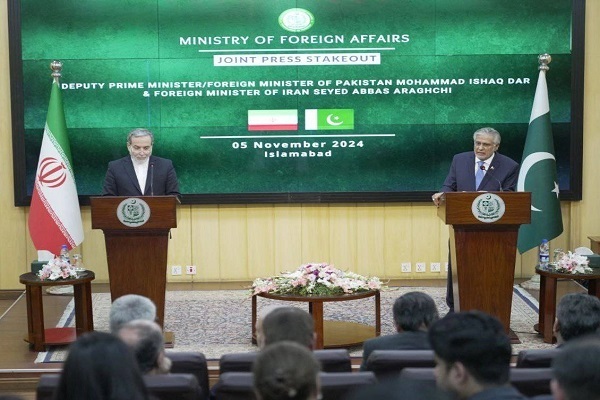 Iran’s Foreign Minister Abbas Araghchi attended a joint press conference with his Pakistani counterpart Mohammad Ishaq Dar, held in Islamabad on November 5, 2024.