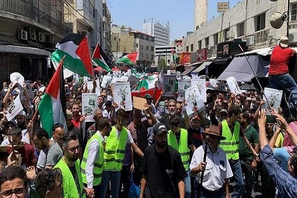 A pro-Palestinian rally in Jordan
