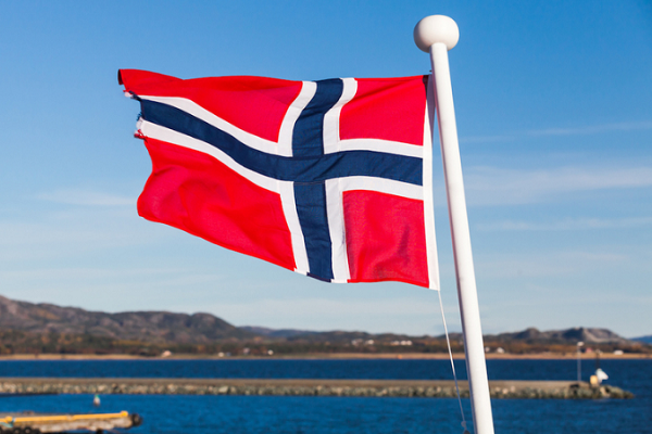 The flag of Norway