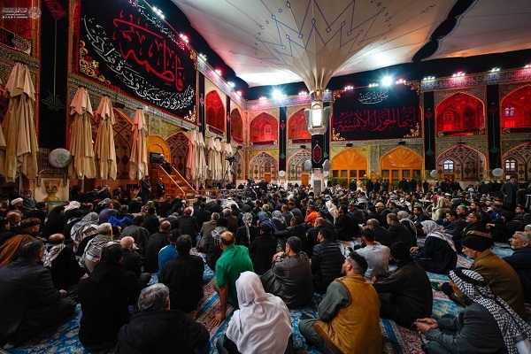 Imam Ali Mausoleum Hosting Mourners on Hazrat Zahra Martyrdom Anniversary