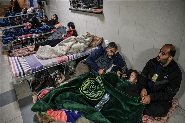 Patients at a Gaza hospital