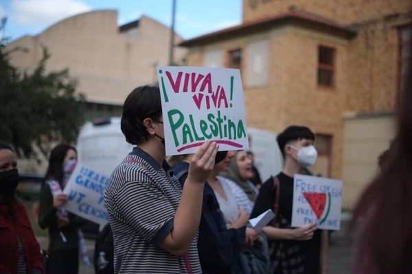 Pro-Palestine activists hold rally at the University of Texas
