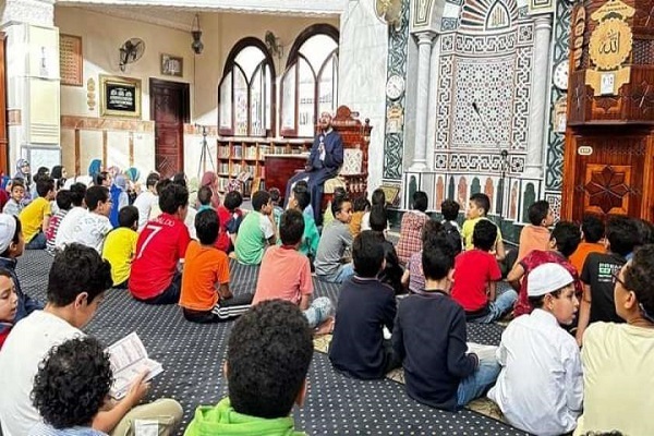A Quranic program for children at a mosque in Egypt