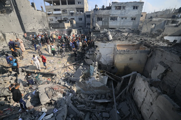 Destruction resulting from Israeli attacks on Gaza