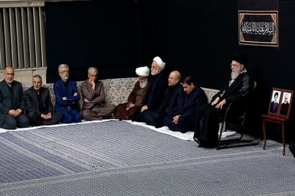 Leader of the Islamic Revolution Ayatollah Seyed Ali Khamenei and other senior officials attended a mourning ceremony on the 8th night of the lunar Hijri month of Muharram.