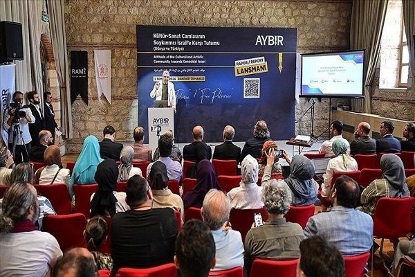 A panel in Istanbul, Turkey, addressing the cultural and artistic community's reaction to the Israeli genocide