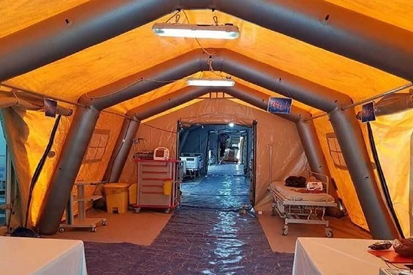 A field hospital set up to serve Arbaeen pilgrims