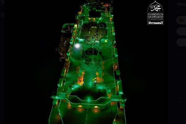 An Israeli vessel seized by Yemeni forces decorated for Milad-un-Nabi celebrations