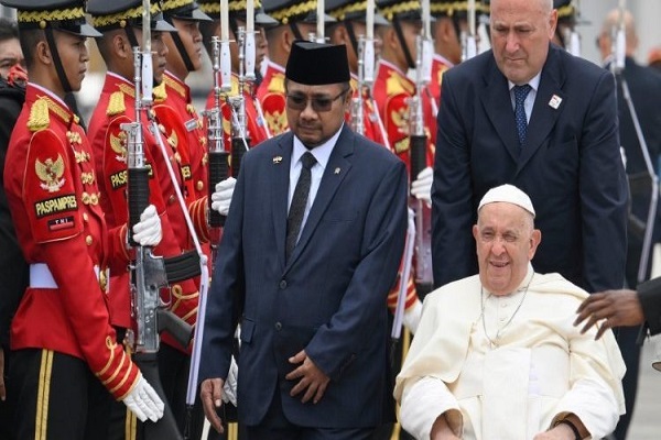Pope Francis arrives in Jakarta, Indonesia, on Tuesday, September 03, 2024.