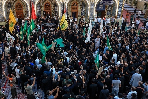 A symbolic funeral procession was held in the holy city of Karbala, Iraq, for Sayed Hassan Nasrallah