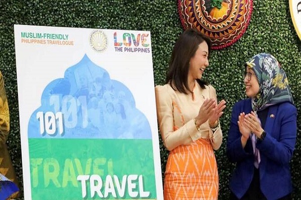Philippine Tourism Secretary Cristina Frasco launches “Muslim-Friendly Travelogue” in Makati City, Oct. 21, 2025.