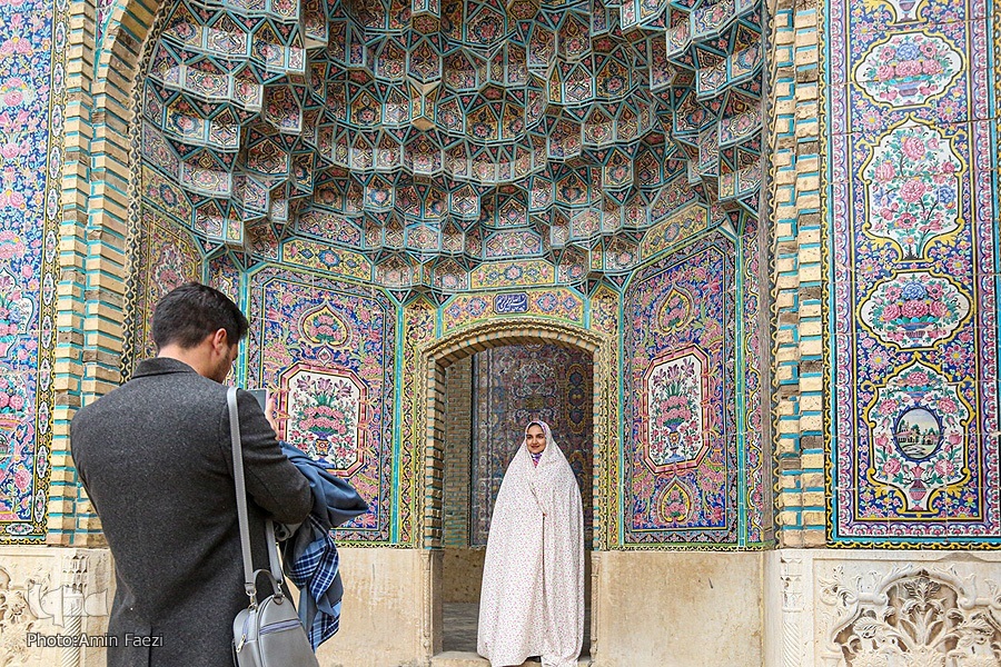 Tourists visit Nasir al-Mulk Mosque in Shiraz Iran Emphasizes Halal Tourism to Deepen Ties with Islamic World