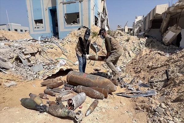 Tens of thousands of tons of unexploded Israeli ordnance pose a threat to Gaza.