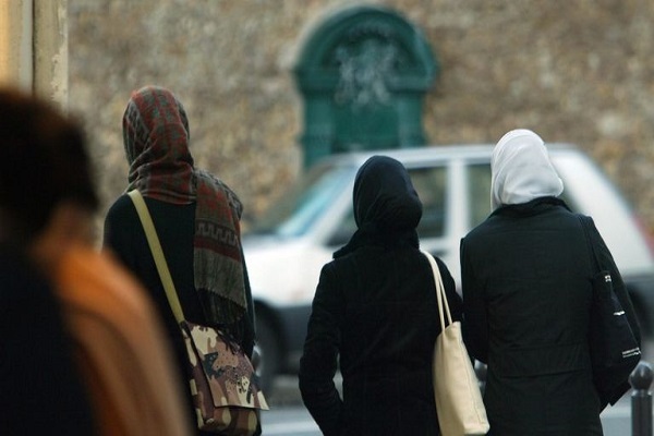 Muslim women wearing headscarves