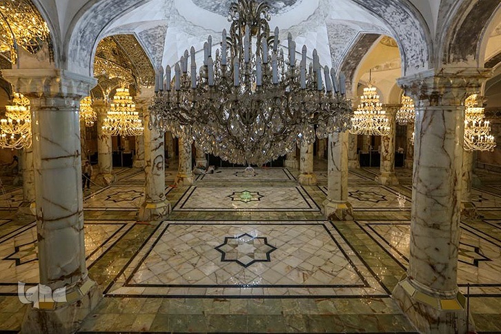 The Hazrat Zahra (SA) courtyard of the holy shrine of Imam Ali (AS) in Najaf, Iraq.