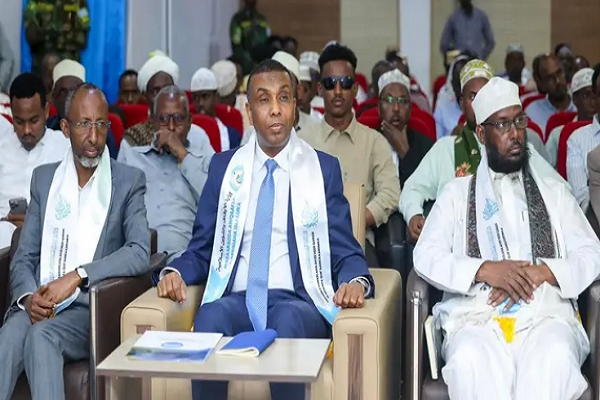 Somali Prime Minister Hamza Abdi Barre at the opening ceremony of the country’s national Quran contest.