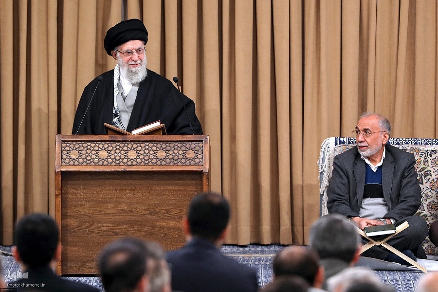 On the first day of the blessed month of Ramadan 2025, Leader of the Islamic Revolution Ayatollah Seyed Ali Khamenei, met with a number of distinguished and international scholars and reciters of the Holy Quran during a gathering titled