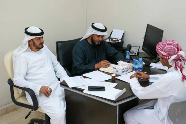 A participant in the Al Dhaid Ramadan Quran competition in Sharjah, the United Arab Emirates.