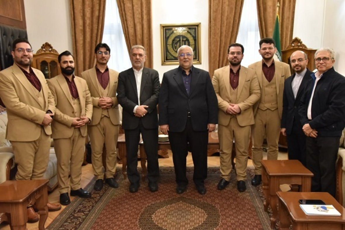 Members of Iran’s Mi’raj Choral Recitation Group