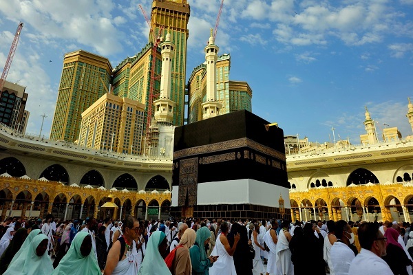 Pilgrims at Mecca Grand Mosque