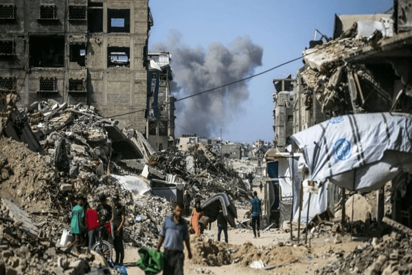 Destruction as a result of Israeli attacks on Gaza