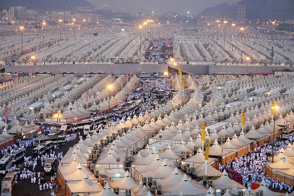 The tent city of Mina in Mecca, Saudi Arabia