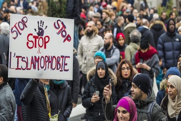 A rally against Islamophobia in France