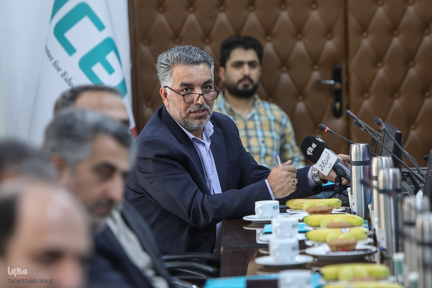 Jalil Bayt Mash’ali, the head of the Iranian Academics’ Quranic Organization, speaking in a meeting of the policy-making council of the 7th International Holy Quran Competition for Muslim Students, held in Tehran on Sunday, June 1, 2025.