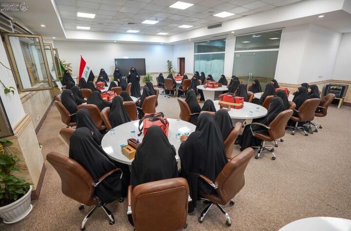 Officials of the Women’s Affairs Department of the Astan (custodianship) of Imam Ali’s (AS) holy shrine