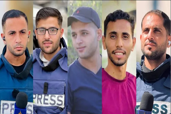 Israeli regime’s assassination of five of its staff. Israeli killed five Al Jazeera journalists and staff in an attack on the Gaza Strip on August 10, 2025.